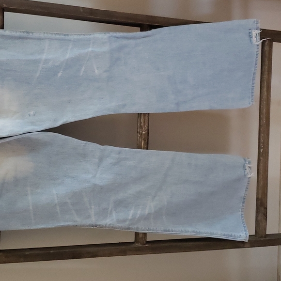 Y2K Old Navy Distressed Boot Cut Blue Denim Jean Size 10 - Picture 9 of 14